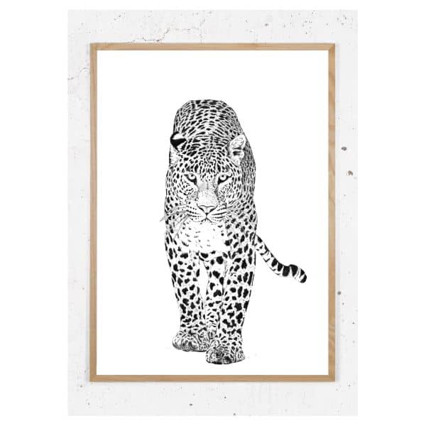 Plakat med leopard