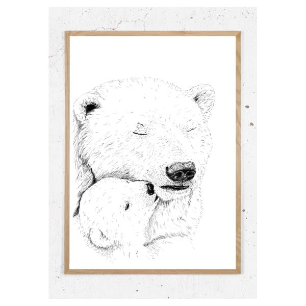 Plakat med isbjørn