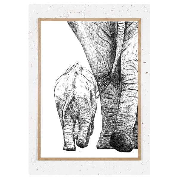 Plakat med elefanter