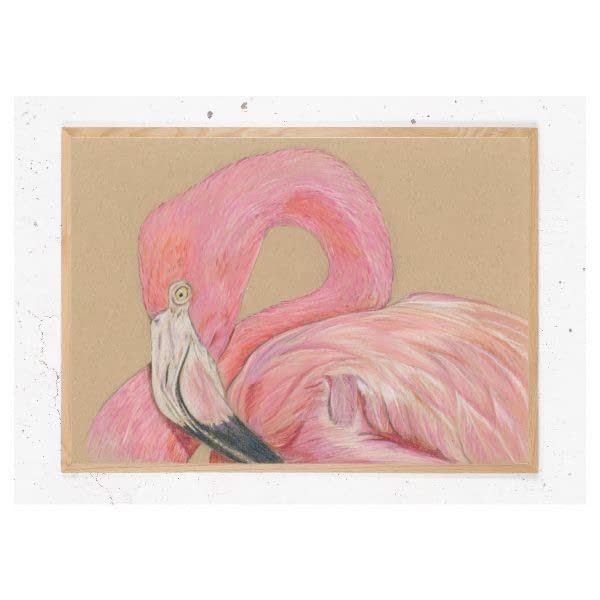 Plakat med flamingo